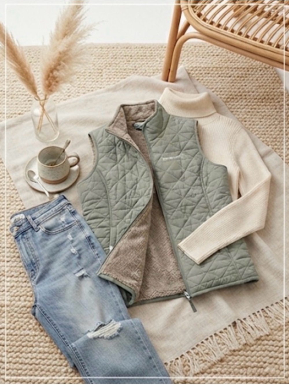 Free Country reversible puffer/fur vest
